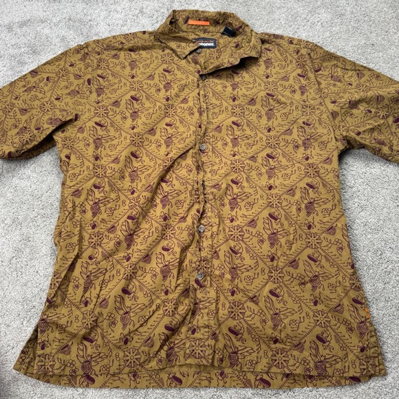 reyn spooner Other - Reyn Spooner Men's Large Short Sleeve Button Up Mustard Brown 100% Cotton